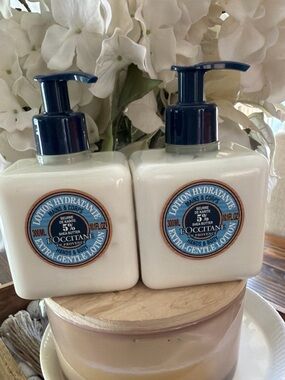 L'Occitane Shea Butter Extra Gentle Hand & Body Lotion 10.1oz 300ml new Lot of 2